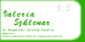 valeria szklenar business card